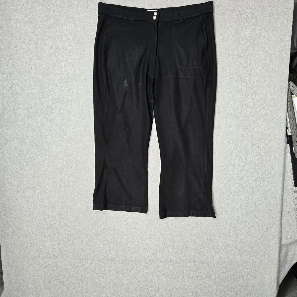 Nike Women Activewear Pants XL (16-18) Black Capri Dri-Fit 23